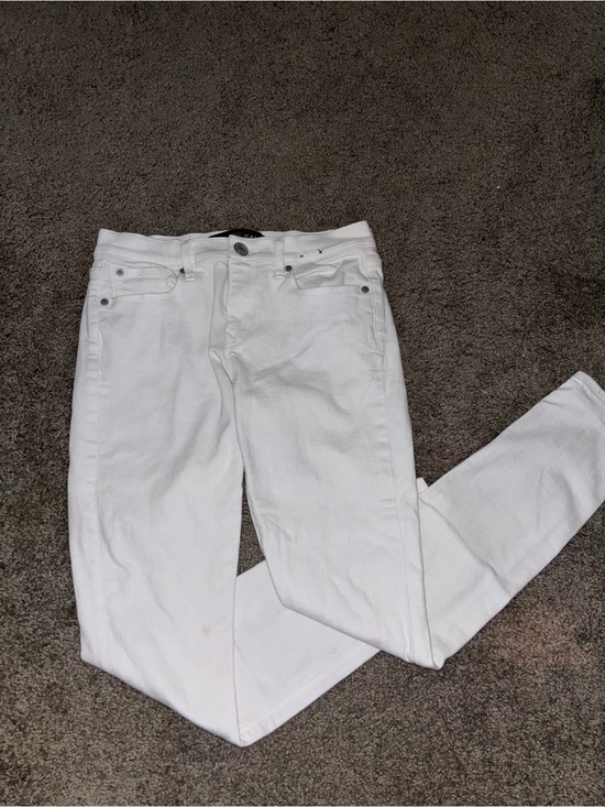 Express Denim - Express White Women's Skinny Jeans - Slim Fit Mid Rise Y2K Style